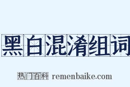 黑白混淆组词是什么意思的图片